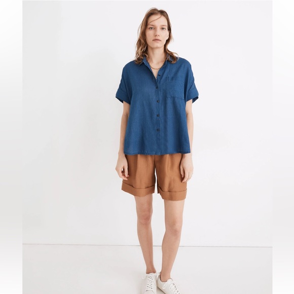 Madewell Denim Daily Shirt, Bright Indigo, Size M - Picture 3 of 7